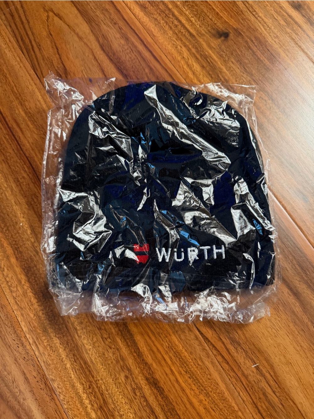 Würth Branded Navy Beanie with Red Accent